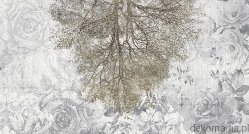 Fototapeta na wymiar drzewo na tle kwiatów MU12033 Expansion theory.jpg