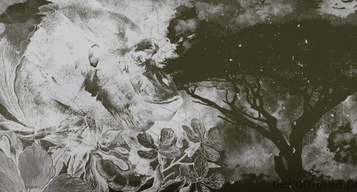 Fototapeta na wymiar goryl z kwiatami i drzewem Horizons Echo MU11033.jpg