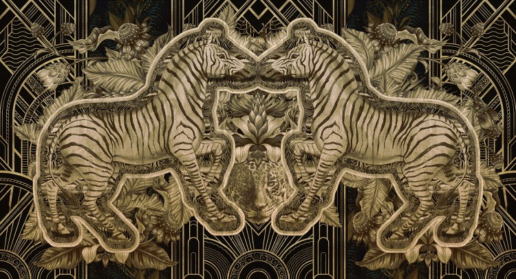 Fototapeta na wymiar zebry w stylu art deco MU12087 The deco brothers.jpg