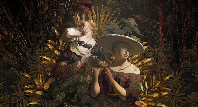 Fototapeta na wymiar kobiety na tle roślinności MU12096 Ven vidi amavi.jpg