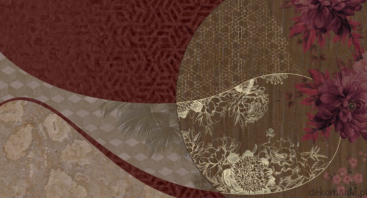 Fototapeta na wymiar kwiaty z połączeniem różnych wzorów MU14014 Yuki.jpg