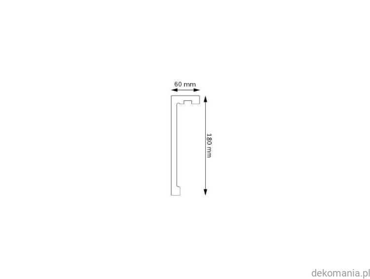 Listwa karniszowa LED wys. 18cm LK-04 Listwa Creativa LK04 Przekrój.jpeg