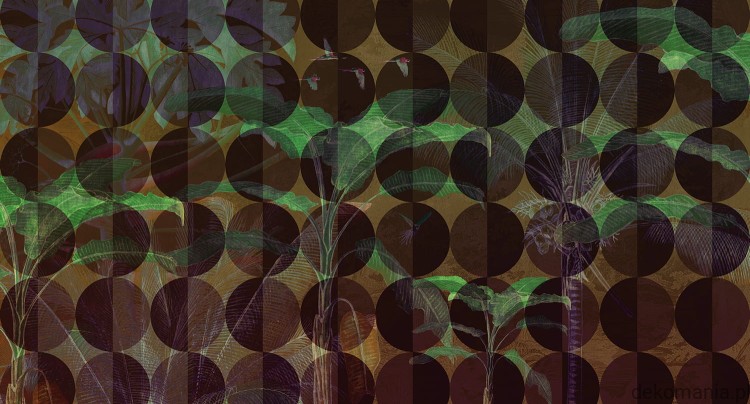 Fototapeta na wymiar geometryczna z tropikalnymi drzewami Tropicana Spheres MU11002.jpg