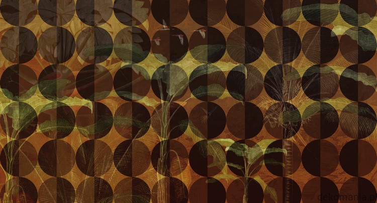 Fototapeta na wymiar geometryczna z tropikalnymi drzewami Tropicana Spheres MU11003.jpg