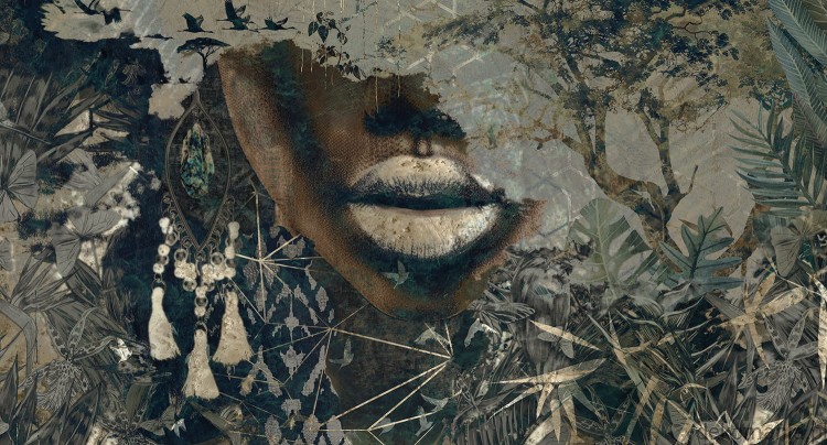 Fototapeta na wymiar kobieta ze złotymi ustami Ubuntu MU11004.jpg