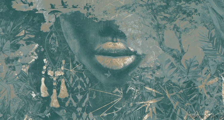 Fototapeta na wymiar kobieta ze złotymi ustami Ubuntu MU11006.jpg