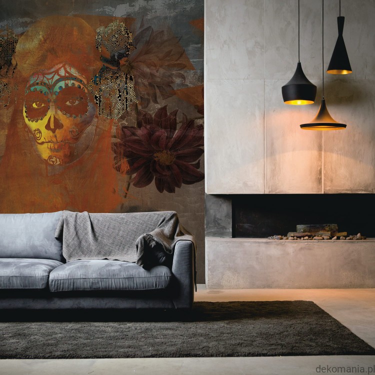 Fototapeta ścienna do sypialni meksykanka z geometrycznym tłem  Mexicoco MU11016.jpg