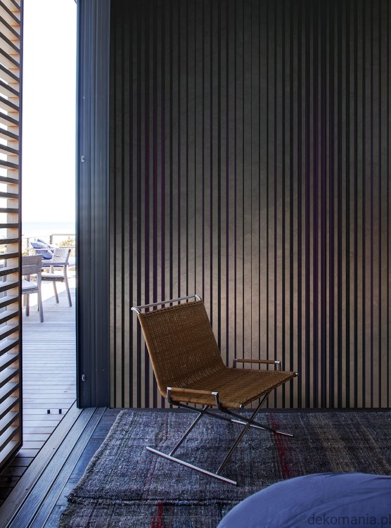 Fototapeta ścienna do sypialni trójwymiarowy efekt pasów Jixi Haze MU11025.jpg