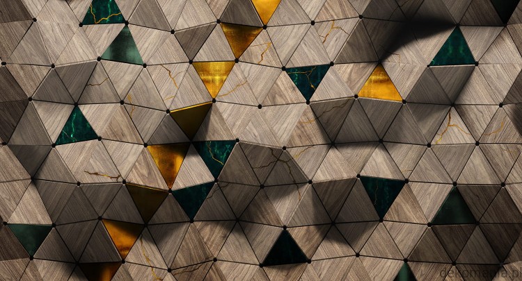 Fototapeta na wymiar trójwymiarowy efekt z geometrycznymi elementami MU12012 Wall of Madu.jpg
