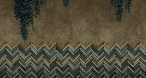 Fototapeta na wymiar włoska uliczka z imitacją drewna  MU12046 Fishbone bricks.jpg