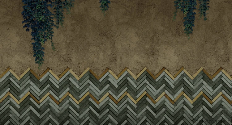 Fototapeta na wymiar włoska uliczka z imitacją drewna  MU12046 Fishbone bricks.jpg