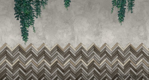 Fototapeta na wymiar włoska uliczka z imitacją drewna  MU12047 Fishbone bricks.jpg