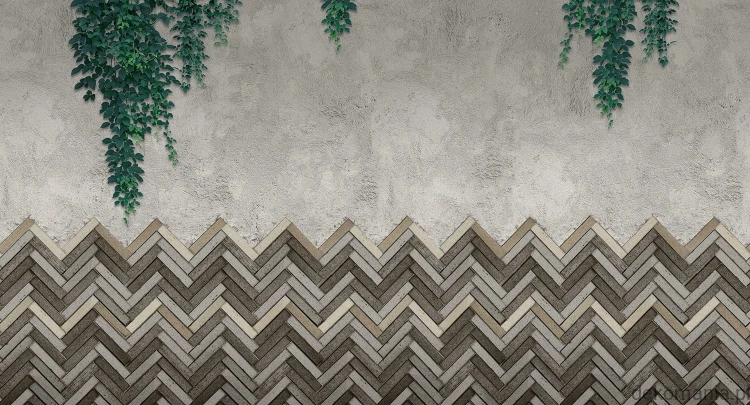 Fototapeta na wymiar włoska uliczka z imitacją drewna  MU12047 Fishbone bricks.jpg