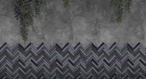 Fototapeta na wymiar włoska uliczka z imitacją drewna  MU12048 Fishbone bricks.jpg