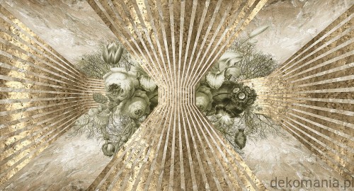 Fototapeta na wymiar kwiaty ze złotymi geometrycznymi wzorami MU12054 Royal awakening.jpg