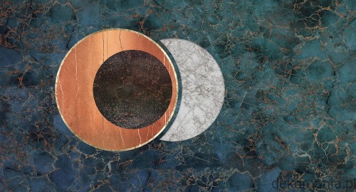 Fototapeta na wymiar złote koła na marmurowym tle MU12074 The circle.jpg