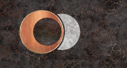 Fototapeta na wymiar złote koła na marmurowym tle MU12075 The circle.jpg