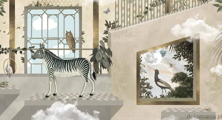 Fototapeta na wymiar zebra w pomieszczeniu w stylu art deco MU13075 Zebra's playground.jpg