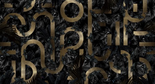 Fototapeta na wymiar złote łuki na tle roślin MU13081 Golden curves.jpg