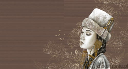 Fototapeta na wymiar kobieta na orientalnym tle MU14026 Gobi princess.jpg