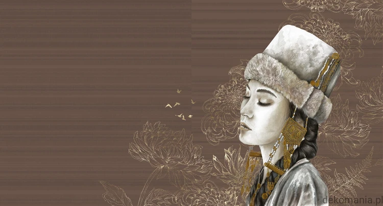 Fototapeta na wymiar kobieta na orientalnym tle MU14026 Gobi princess.jpg