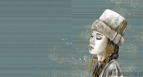 Fototapeta na wymiar kobieta na orientalnym tle MU14027 Gobi princess.jpg
