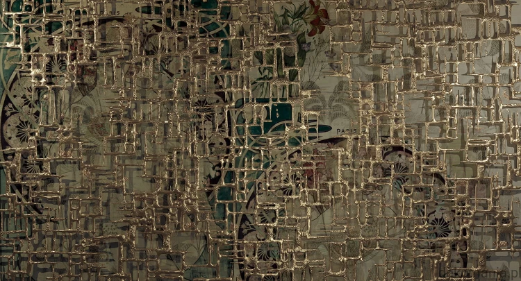 Fototapeta na wymiar złota kratka na wzorzystym tle  MU14043 Luxor.jpg