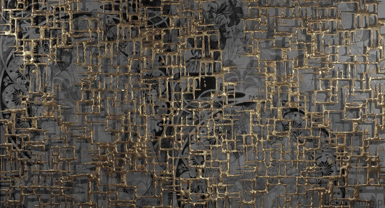 Fototapeta na wymiar złota kratka na wzorzystym tle  MU14044 Luxor.jpg