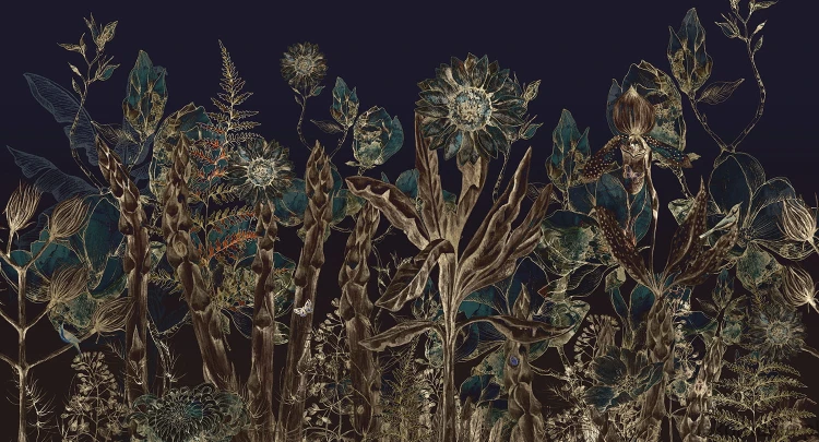 Fototapeta na wymiar ogród złotych kwiatów MU14086 Floral garden.jpg
