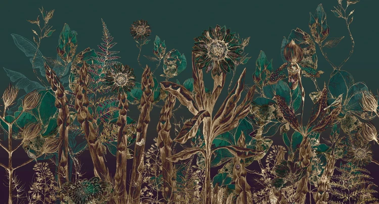 Fototapeta na wymiar ogród złotych kwiatów MU14087 Floral garden.jpg