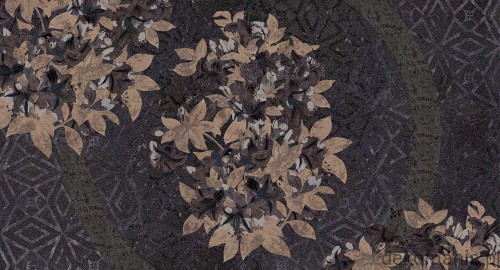 Fototapeta na wymiar rośliny na tle mozaiki MU15041 Tundra.jpg