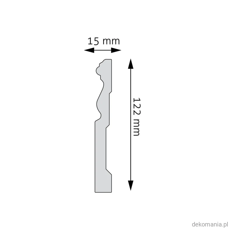 Listwa przypodłogowa Creativa LPC-09 polistyren 11,9cm wysokości LPC09 Przekrój.jpg