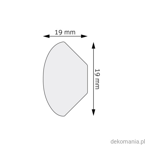 Listwa przypodłogowa Creativa LPC-12 polistyren 1,9cm wysokości LPC12 Przekrój.jpg