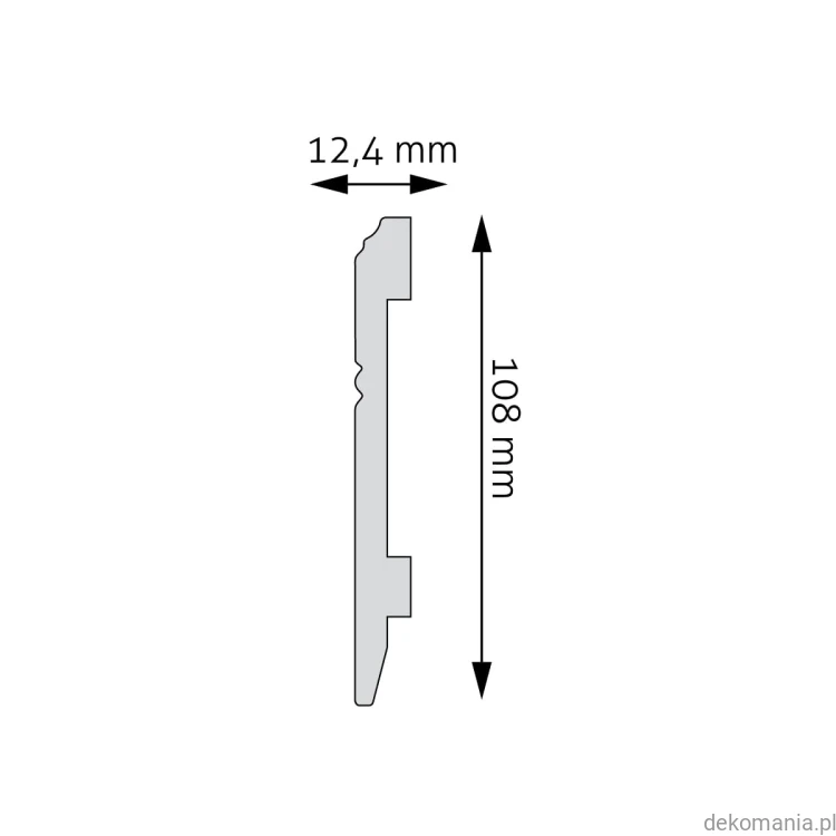 Listwa przypodłogowa Creativa LPC-18 polistyren 10,7cm wysokości LPC18 Przekrój.jpg