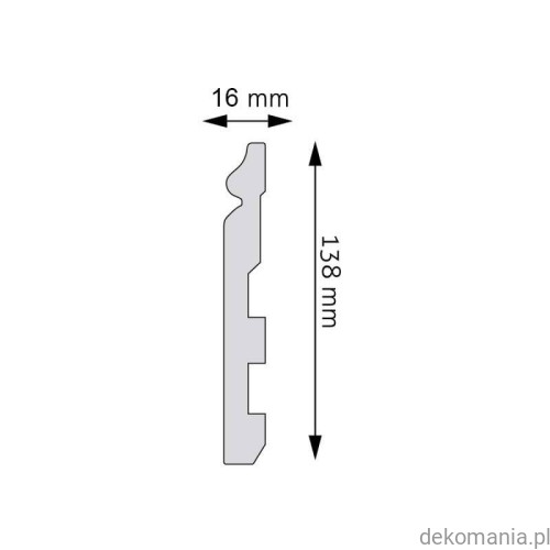 Listwa przypodłogowa Creativa LPC-24 polistyren 13,8cm wysokości LPC24 Przekrój.jpg