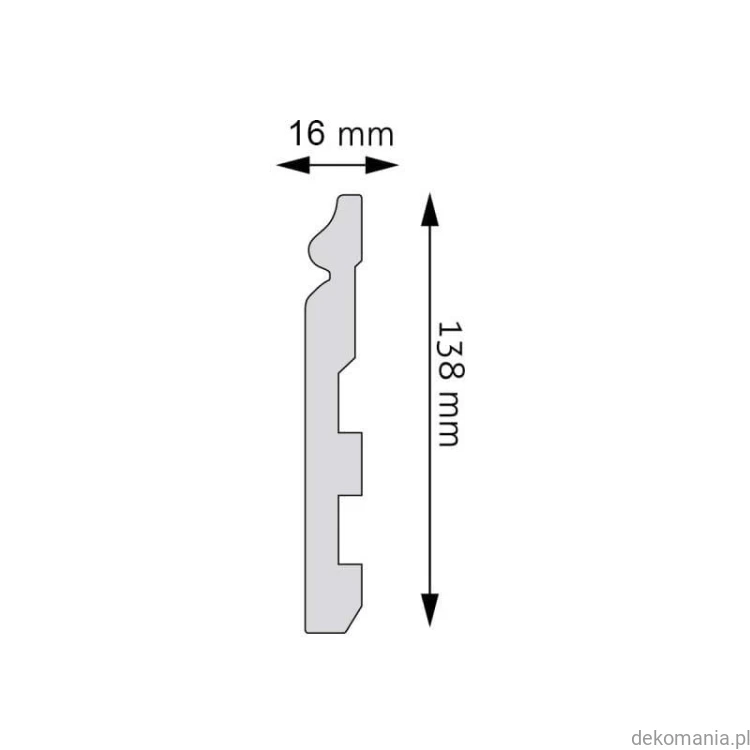 Listwa przypodłogowa Creativa LPC-24 polistyren 13,8cm wysokości LPC24 Przekrój.jpg