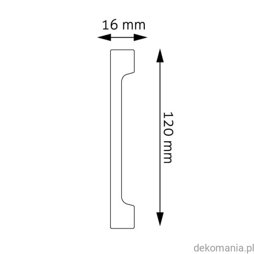 Listwa przypodłogowa Creativa LPC-31 polistyren 12cm wysokości LPC31 Przekrój.jpg