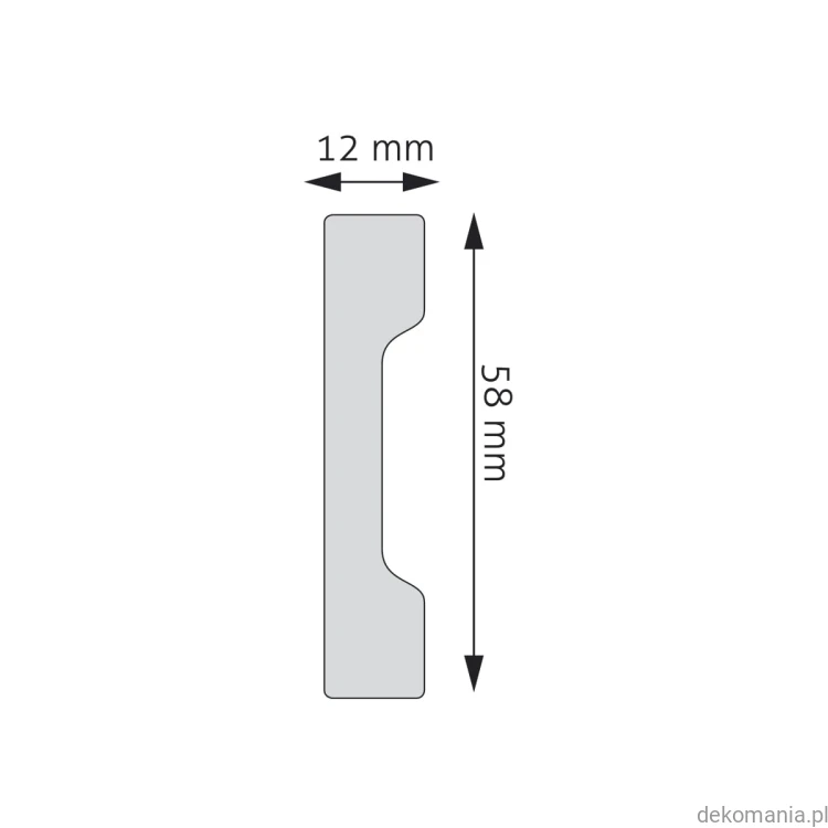 Listwa przypodłogowa Creativa LPC-32 polistyren 5,8cm wysokości LPC32 Przekrój.jpg