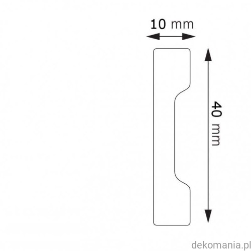 Listwa przypodłogowa Creativa LPC-36 polistyren 4cm wysokości LPC36 Przekrój.jpg
