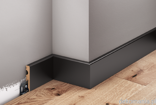 Czarna listwa lakierowana wys. 6cm MDF Creativa LMDF-02.png