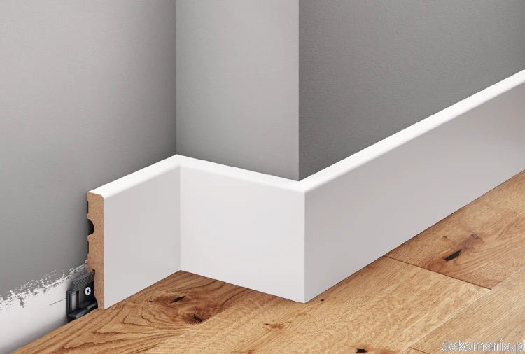 Biała listwa lakierowana wys. 8cm MDF Creativa LMDF-04.png