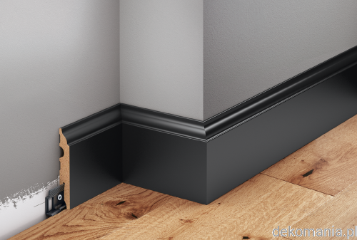 Czarna listwa lakierowana wys. 8cm MDF Creativa LMDF-05.png