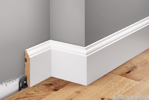 Biała listwa lakierowana wys. 9cm MDF Creativa LMDF-06.png