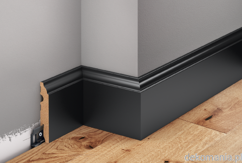 Czarna listwa lakierowana wys. 9cm MDF Creativa LMDF-06.png