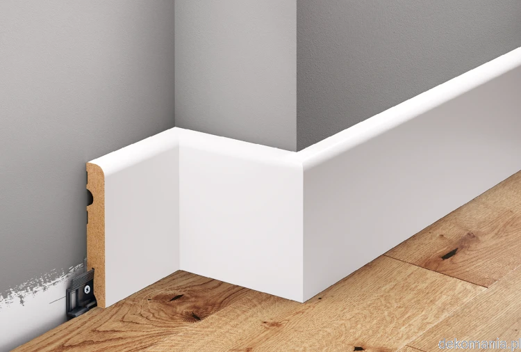 Biała listwa lakierowana wys 10cm MDF Creativa LMDF-07.png