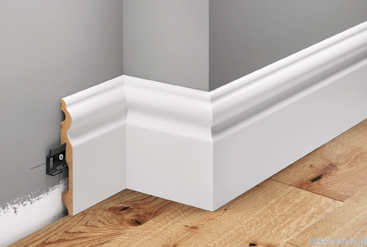 Biała listwa lakierowana wys. 11,5cm MDF Creativa LMDF-08.png