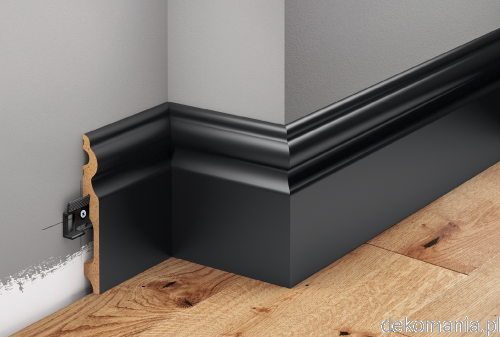 Czarna listwa lakierowana wys. 11,5cm MDF Creativa LMDF-08.png