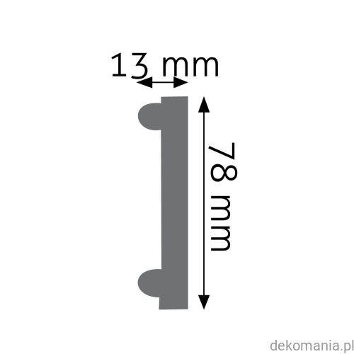 Listwa ścienna zdobiona LNZ-01 Creativa wys. 7,8 cm LNZ01 Przekrój.jpg