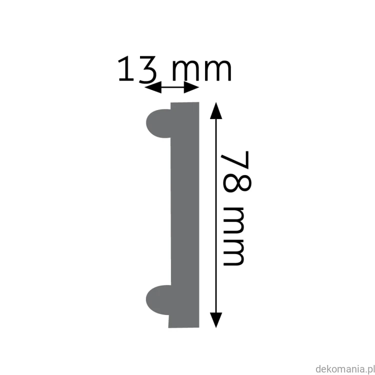 Listwa ścienna zdobiona LNZ-01 Creativa wys. 7,8 cm LNZ01 Przekrój.jpg