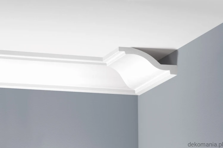 Biała listwa przysufitowa gładka 13,5x5,5cm LGG-10 Creativa LGG10.jpg